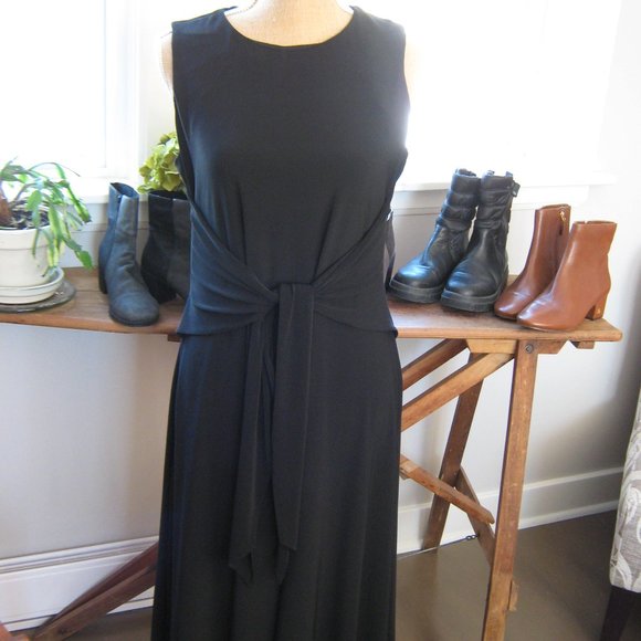 Anne Klein Dresses & Skirts - Black Sleeveless Anne Klein Dress with Wrap Waist